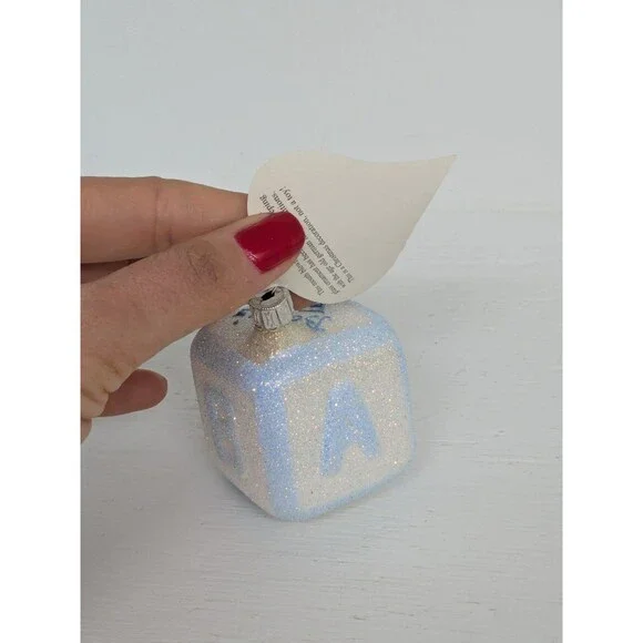 Inge Glas Glass Mouth Blown German Ornaments Baby First Christmas Set Of 3 New - Picture 7 of 16